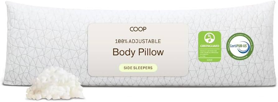Coop Home Goods Original Adjustable Body Pillow, 20x54 Long Pillow for Back, Shoulder, Hip and Kn... | Amazon (US)