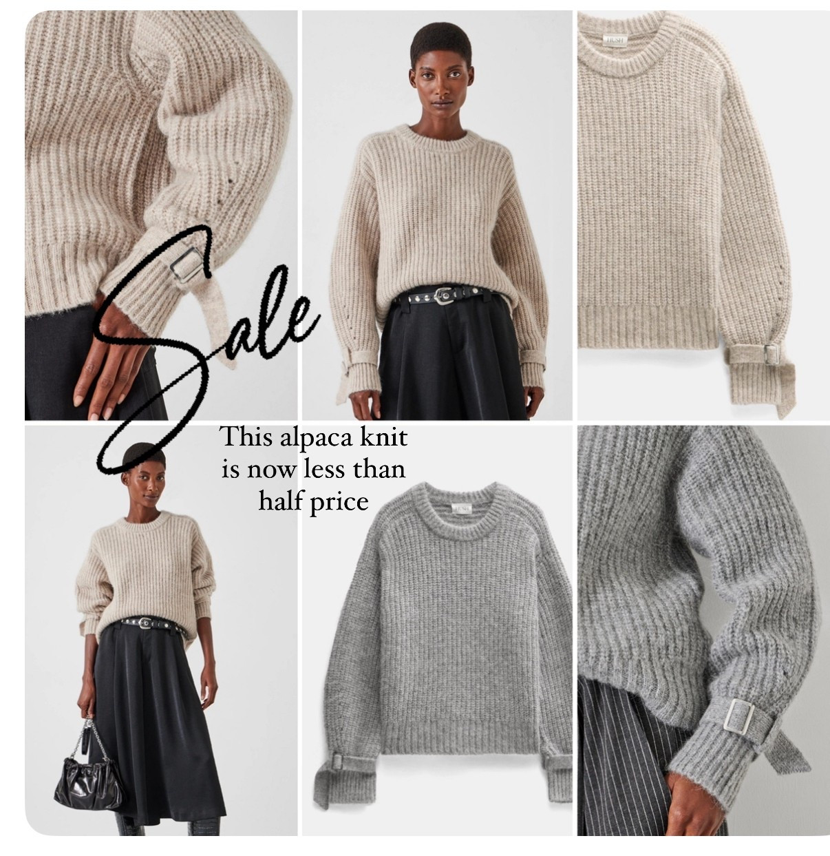 Out of season SALE shopping can get you the best deals ! 
I love this super soft alpaca knit 
Available in some beautiful neutrals and a bold blue. 
It’s a great blend , mostly alpaca and wool.  Effortless slouchy shape with modern detailing . 
The perfect jeans & jumper combo come cooler weather 👌🏻


#LTKsale #LTKuk #LTKtravel