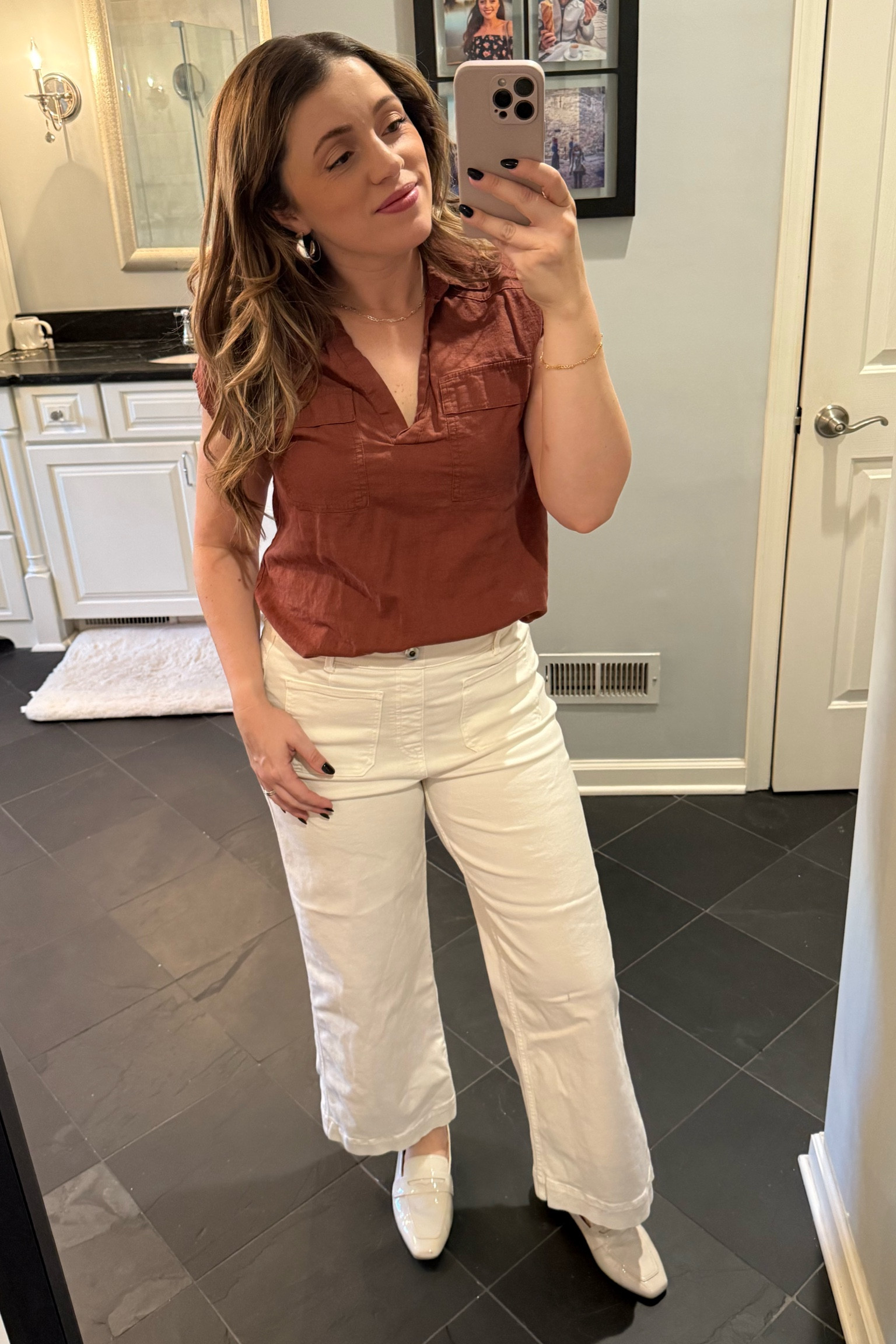 Love this transition to fall outfit! It would be perfect for a teacher outfit idea! The stretch of these spanks pants is AMAZING. Plus, this top from Old Navy is amazing because you only have to tuck in a little bit and it is super flattering! 

#LTKWorkwear #LTKStyleTip #LTKFindsUnder50