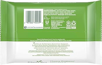 Simple Kind to Skin Facial Wipes Gentle and Effective Makeup Remover Cleansing Free from color an... | Amazon (US)