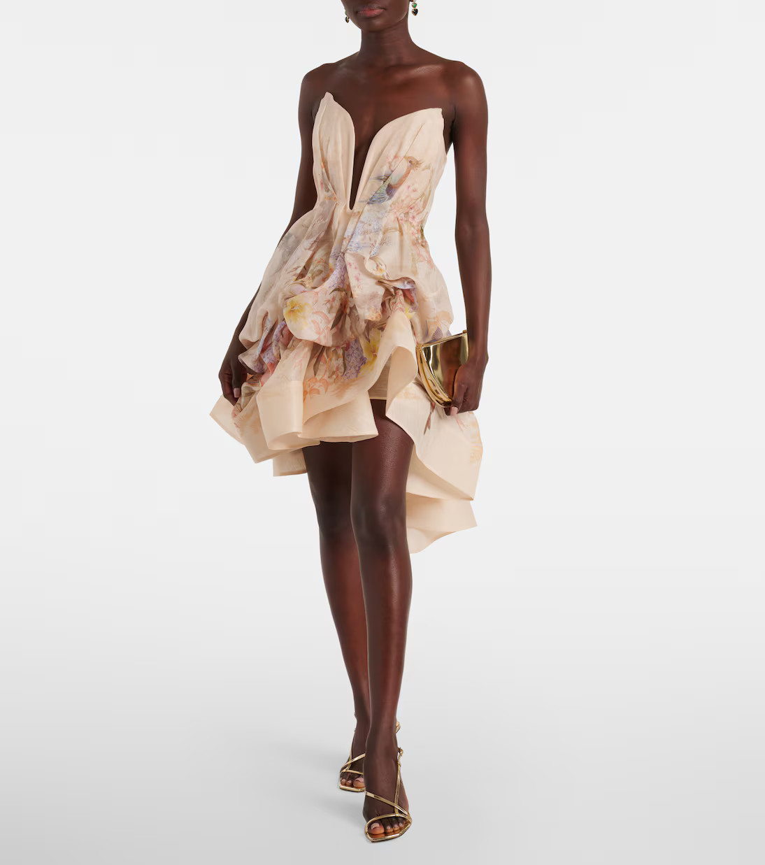 Illuminate Draped linen and silk minidress | Mytheresa (UK)