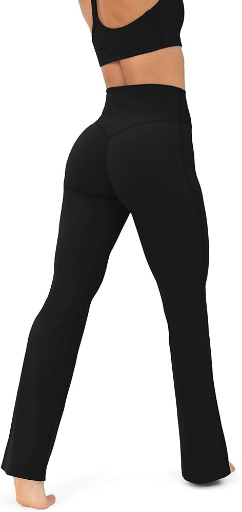 PAVOI ACTIVE High Waisted Flare Leggings for Women - Buttery Soft Bell Bottom Workout Flared Wide... | Amazon (US)