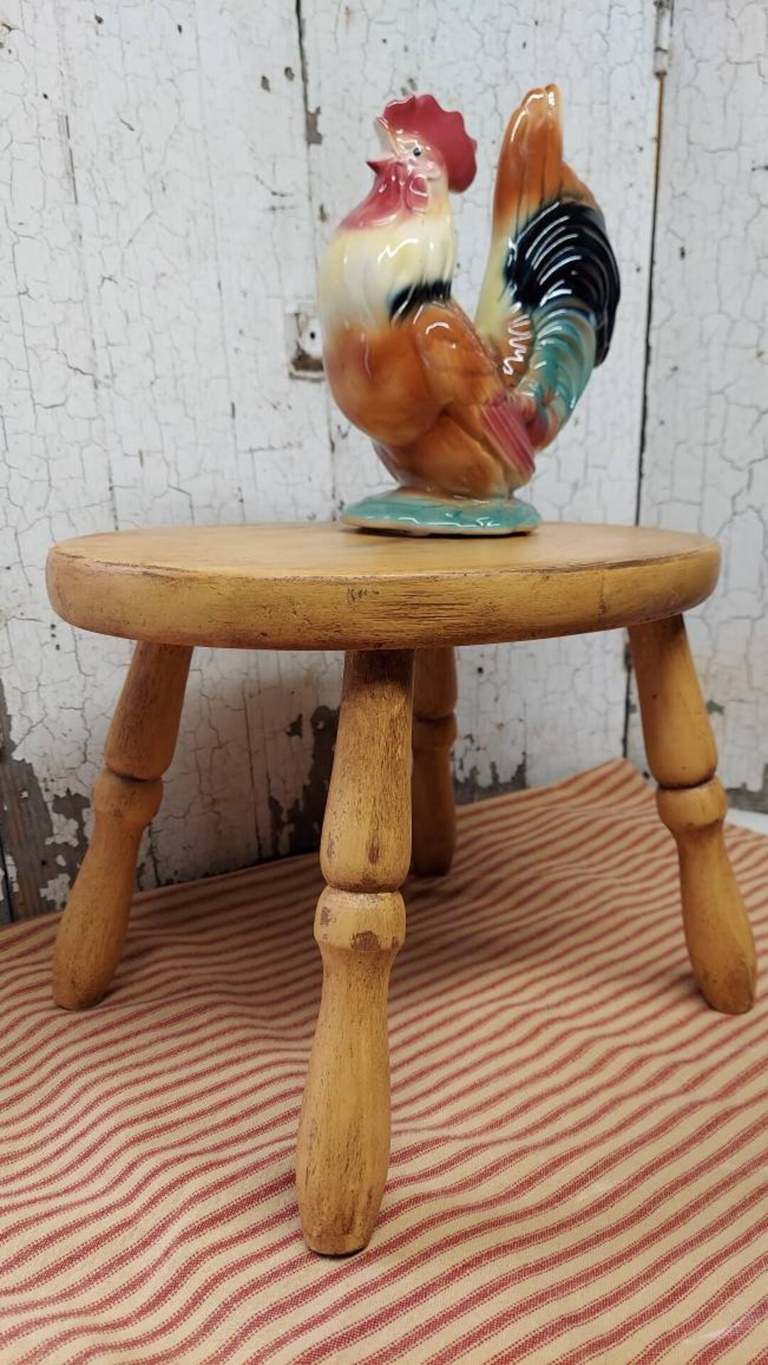 Stool / Milking Stool-Foot Stool-Step Stool Table Riser / Rare Antique Primitive Wood Stool Primi... | Etsy (US)