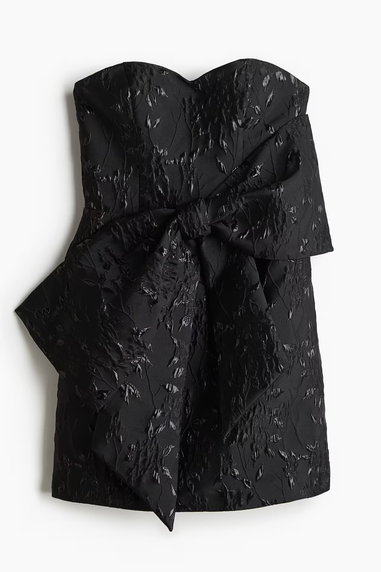 Jacquard-weave bow-front dress | H&M (DE, AT, CH, NL, FI)