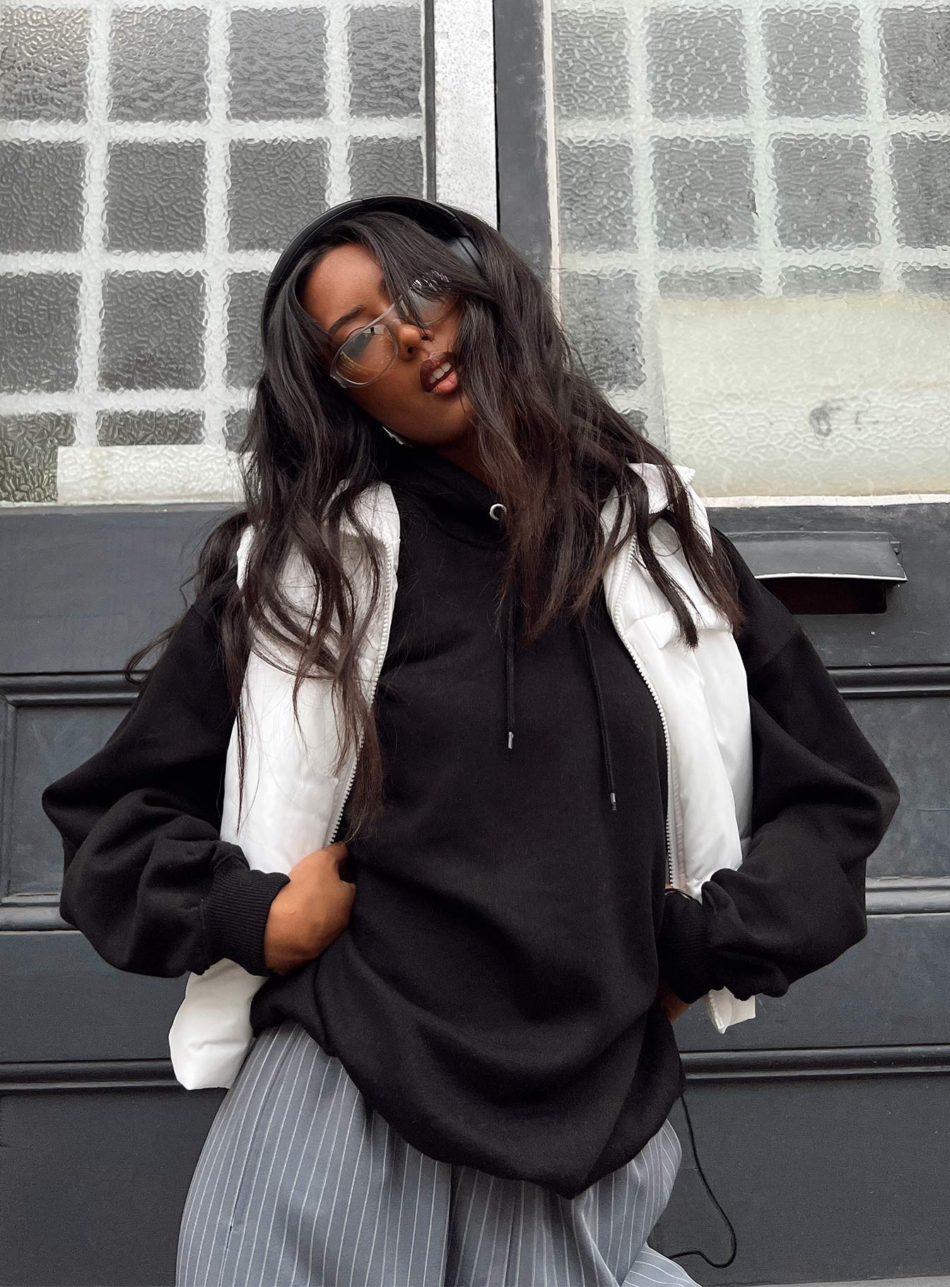 Ritu Oversized Hoodie Black | Princess Polly AU