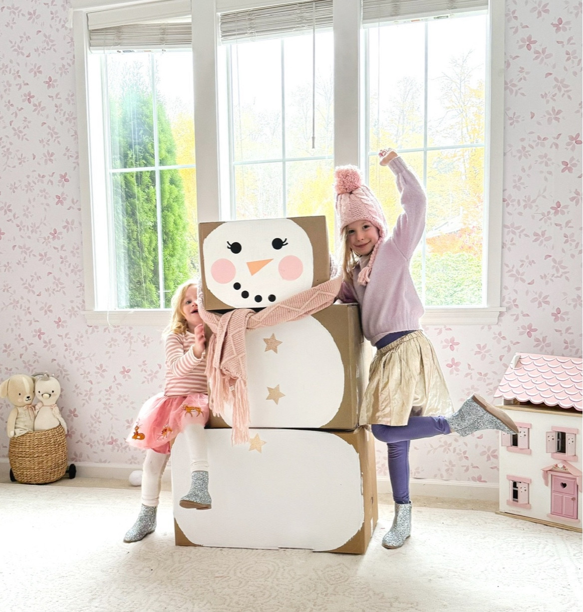 DIY Cardboard Snowman/Gal + Play room snow scene fun 

#LTKKids #LTKHoliday #LTKSeasonal