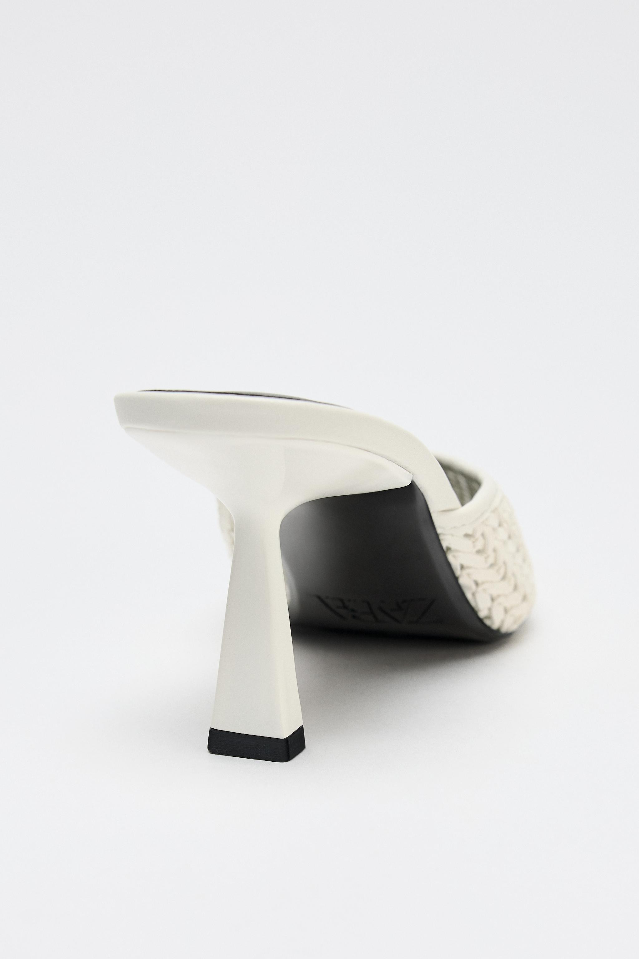 Slingback pumps with braided detail on the front. Mule style. Topstitching detail on the edge. Th... | Zara US