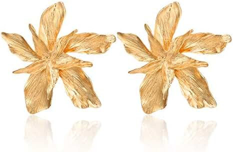 T-ztoss Bohemian Gold Elegant Flower Fashion Dangle Earring Cute Metal Flower Earrings Unique Chi... | Amazon (US)