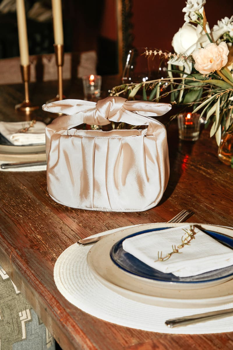 Essential Style Champagne Satin Knot Handle Clutch Bag | Lulus (US)