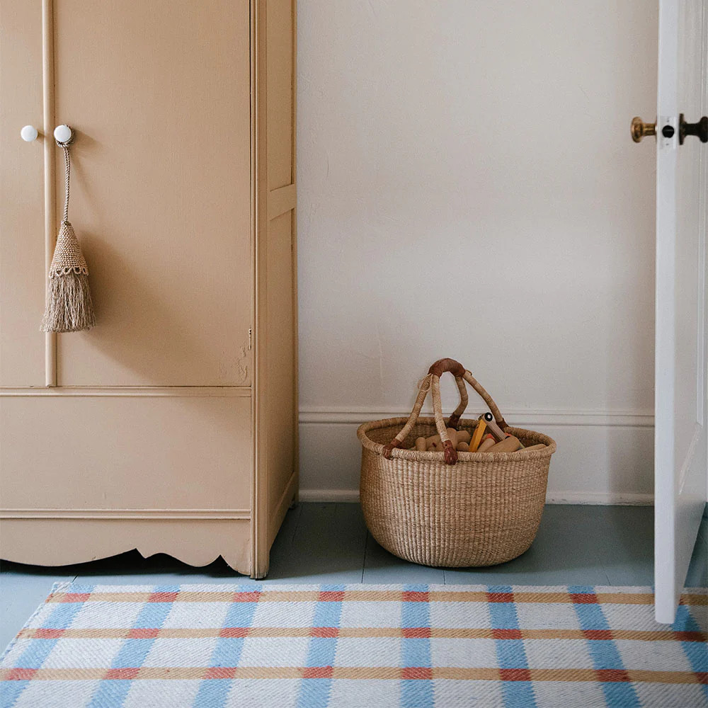 Bolga Basket - Brown Leather Handle | Roan Iris