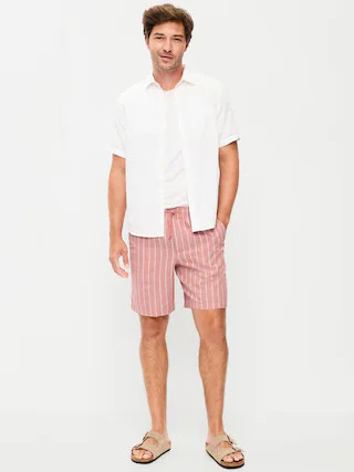 Linen-Blend Jogger Shorts -- 7-inch inseam | Old Navy (US)