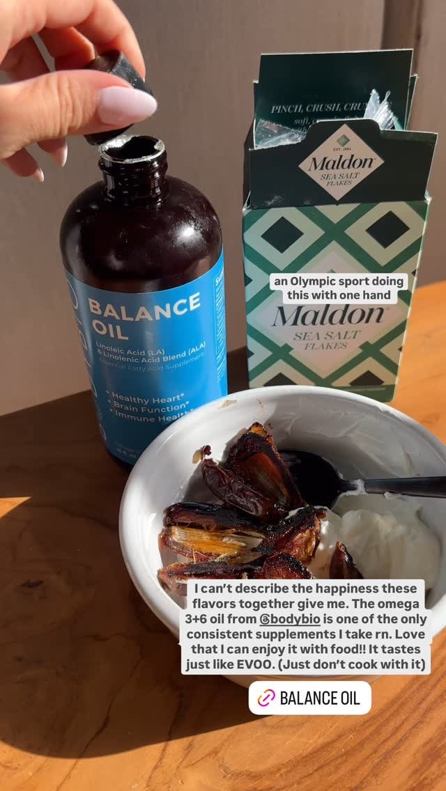 I can’t describe the happiness these flavors together give me. The omega 3+6 oil from @bodybio is one of the only consistent supplements I take rn. Love that I can enjoy it with food!! It tastes just like EVOO. (Just don’t cook with it)

#LTKSeasonal #LTKActive #LTKHome