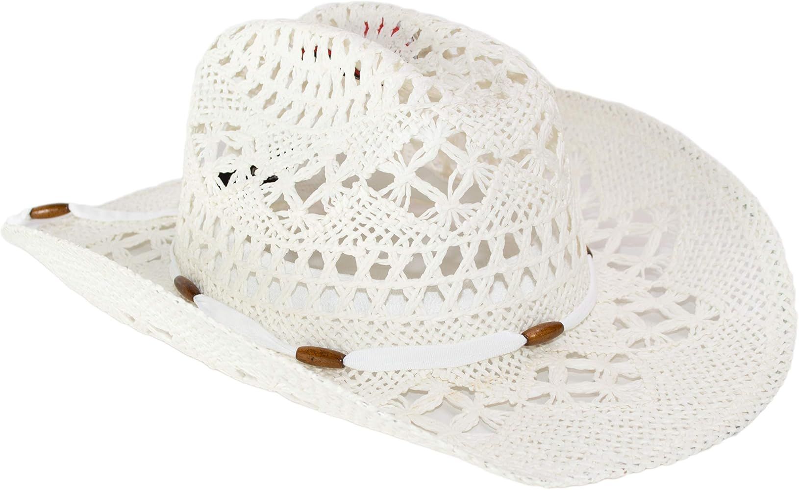 Rising Phoenix Industries Shapeable Straw Beach Cowboy Hat for Women, Country Western Cowgirl Hat... | Amazon (US)