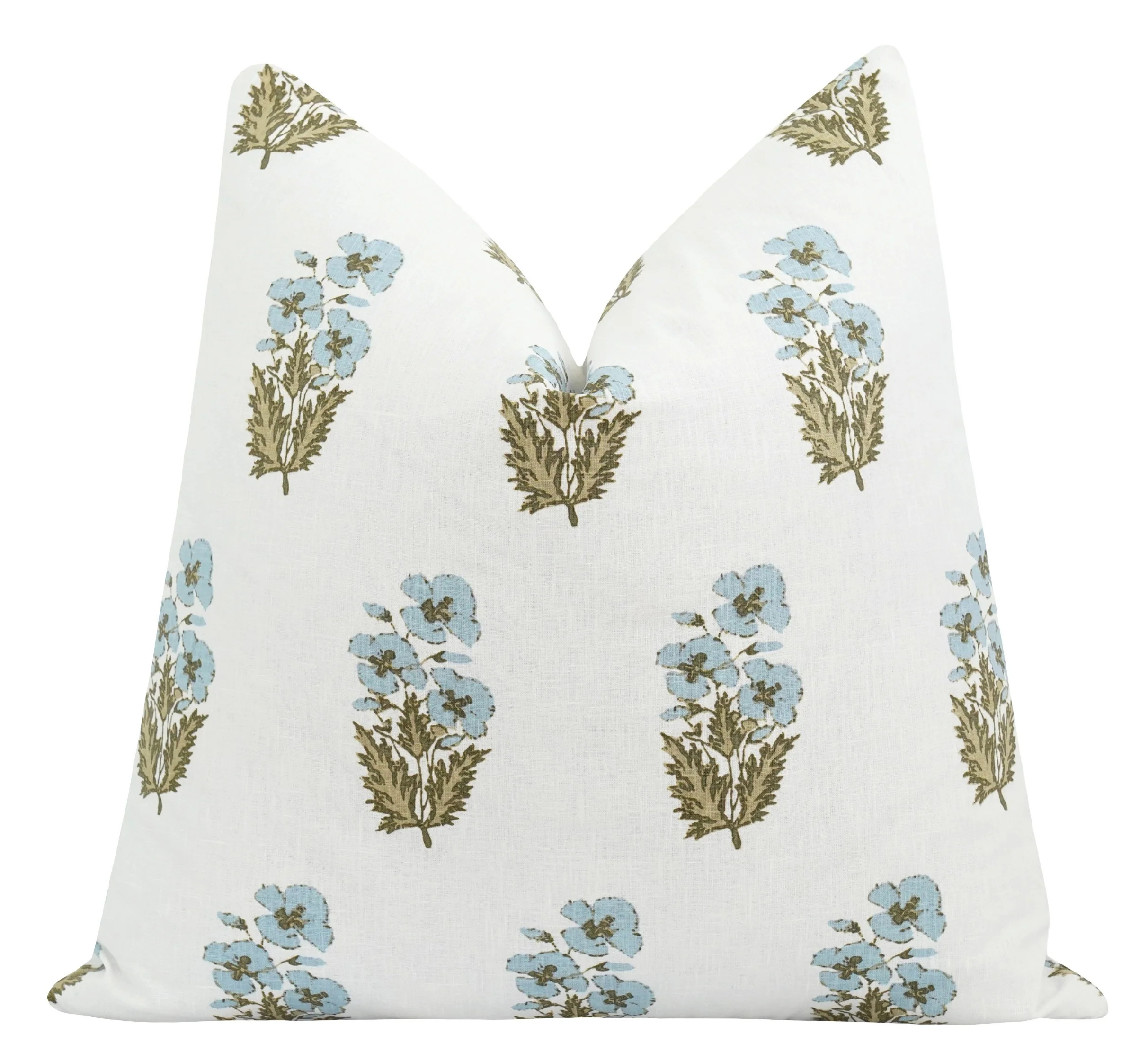 Carolina Sky Blue Floral Pillow | Land of Pillows