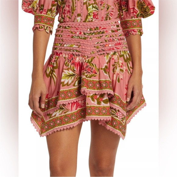 FARM Rio Pink Floral Mini Skirt | Poshmark