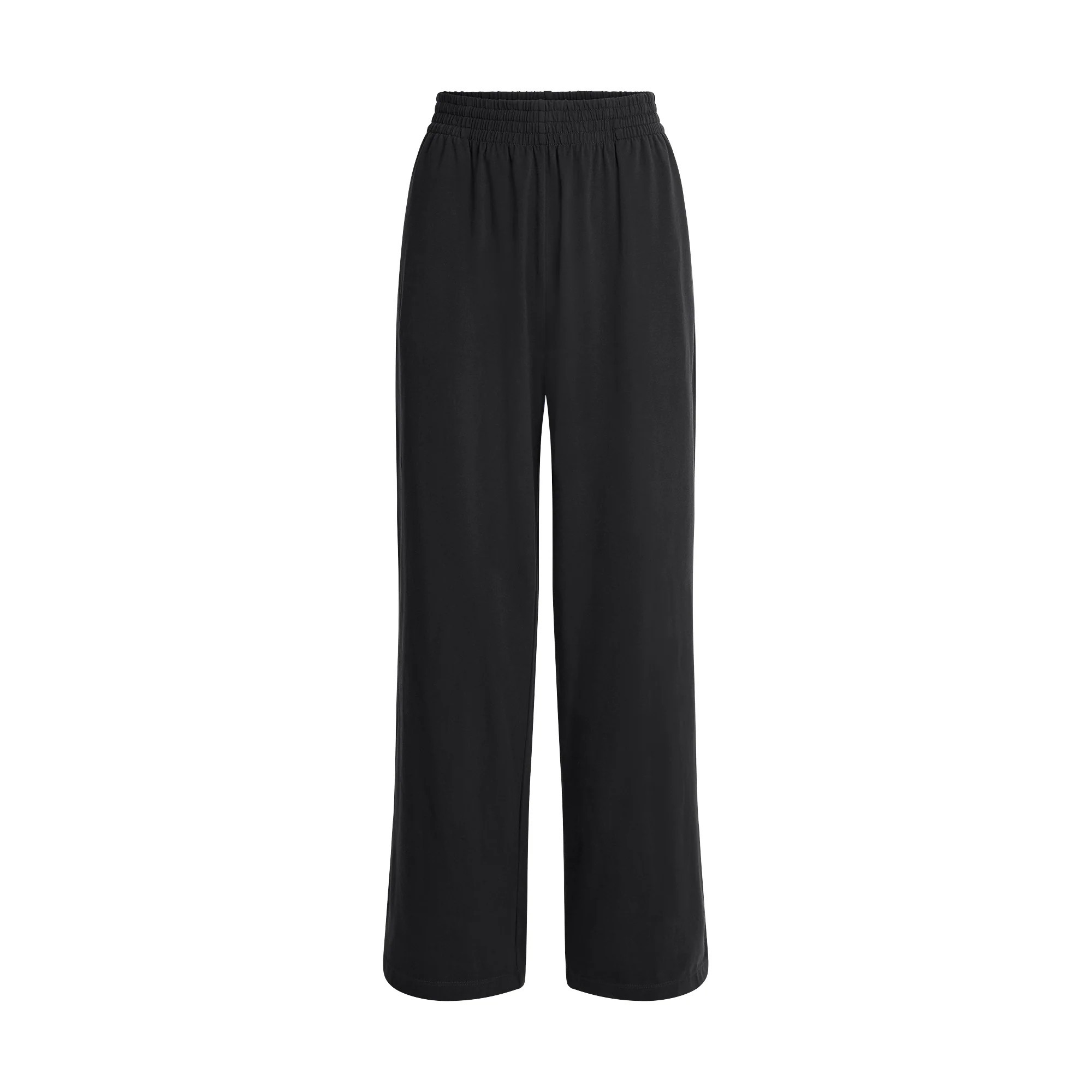 SKIMS Wide Leg Pants | Black | Medium | Cotton Jersey | SKIMS (US)