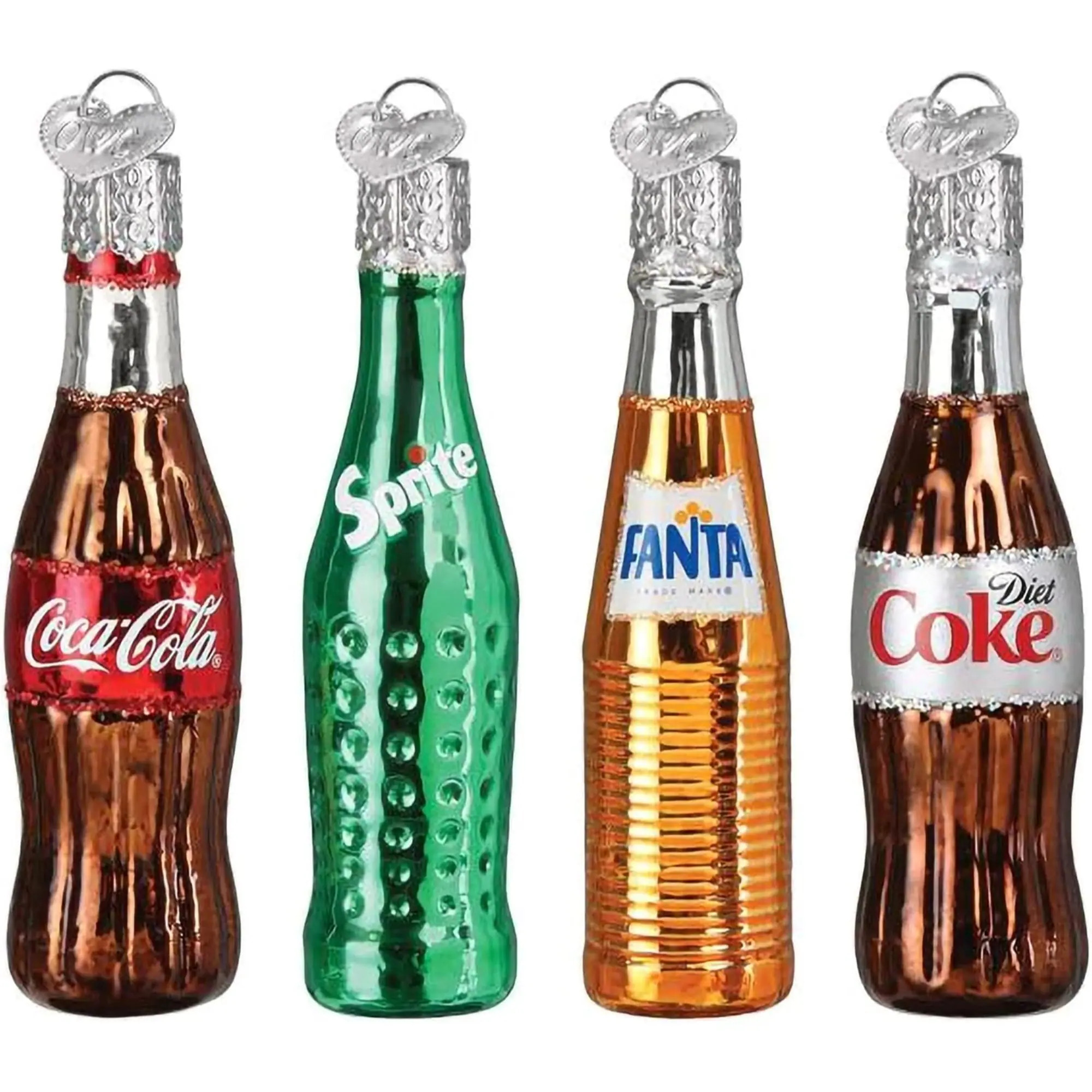 Old World Christmas Blown Glass Ornament for Christmas Tree - Coca-Cola Mini Beverage Set one_size | 14030 | Lowe's