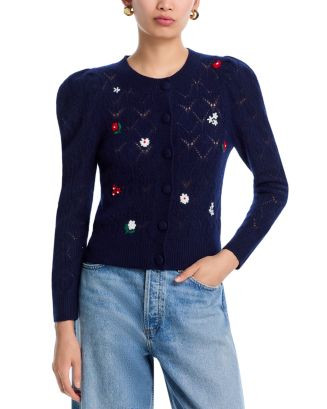 100% Cashmere Crewneck Cardigan Sweater - Exclusive | Bloomingdale's (US)