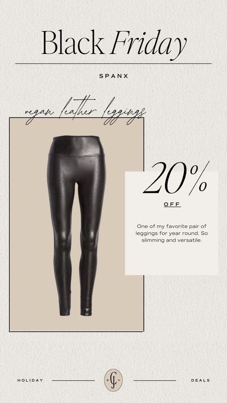 Spanx extended their sale one extra day! Get their best seeking faux leather leggings 20% off!