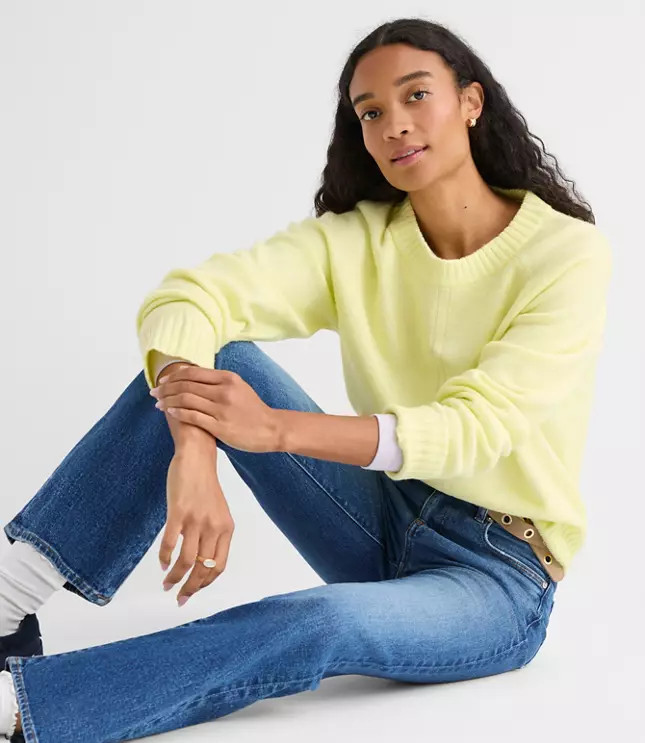 Seamed Raglan Sweater | LOFT