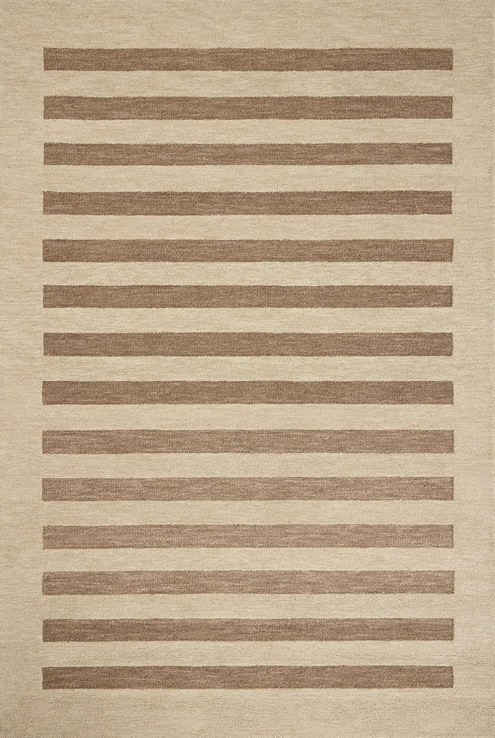 Loloi Leanne Ford Craven Collection CVN-05 Oatmeal/Bark 2'-6" x 9'-9" Runner Rug Striped, Pattern... | Amazon (US)
