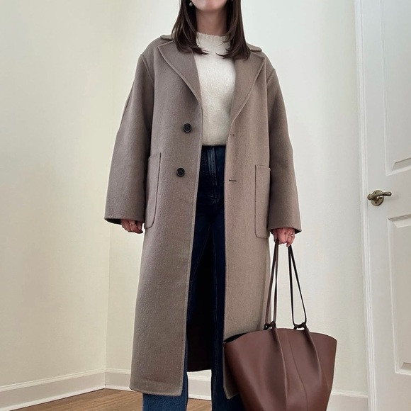 Banana Republic long mauve coat | Poshmark