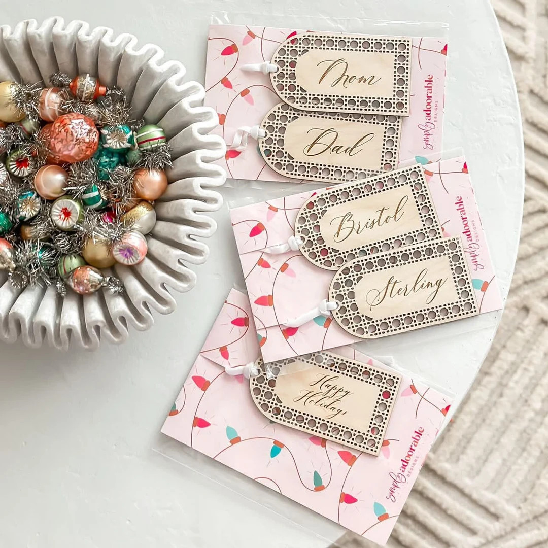 Christmas Stocking Tags, Tags, Personalized Name Tags, Wooden Tags, Christmas Decor, Gift Tags - ... | Etsy (US)