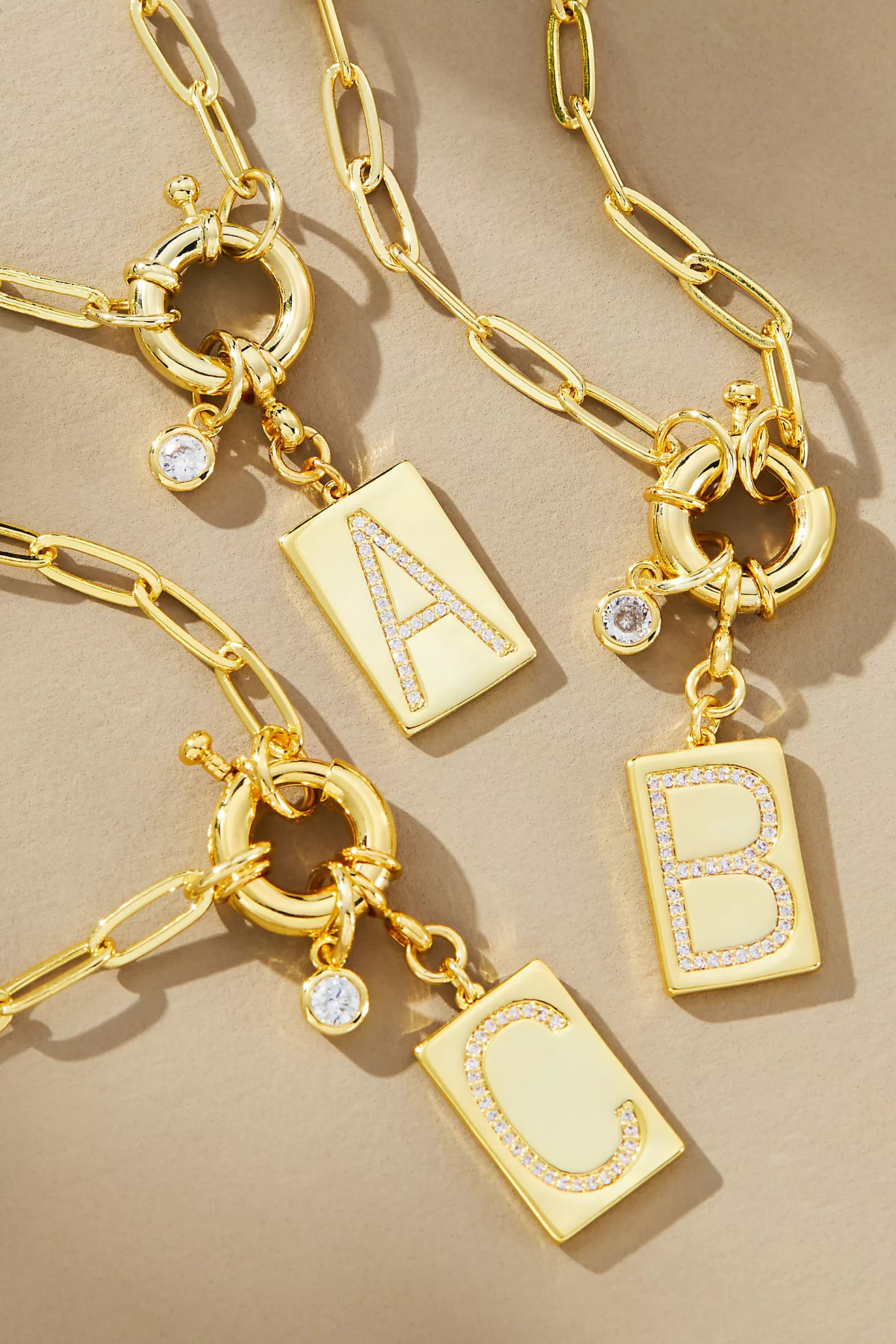 Uncommon James Initial Chain Monogram Necklace | Anthropologie (US)