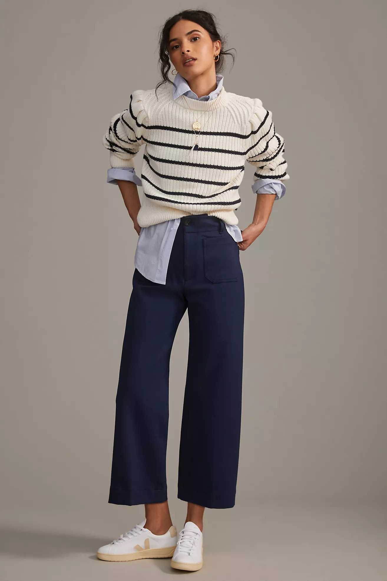The Colette Cropped Wide-Leg Pants by Maeve: Ponte Edition | Anthropologie (US)