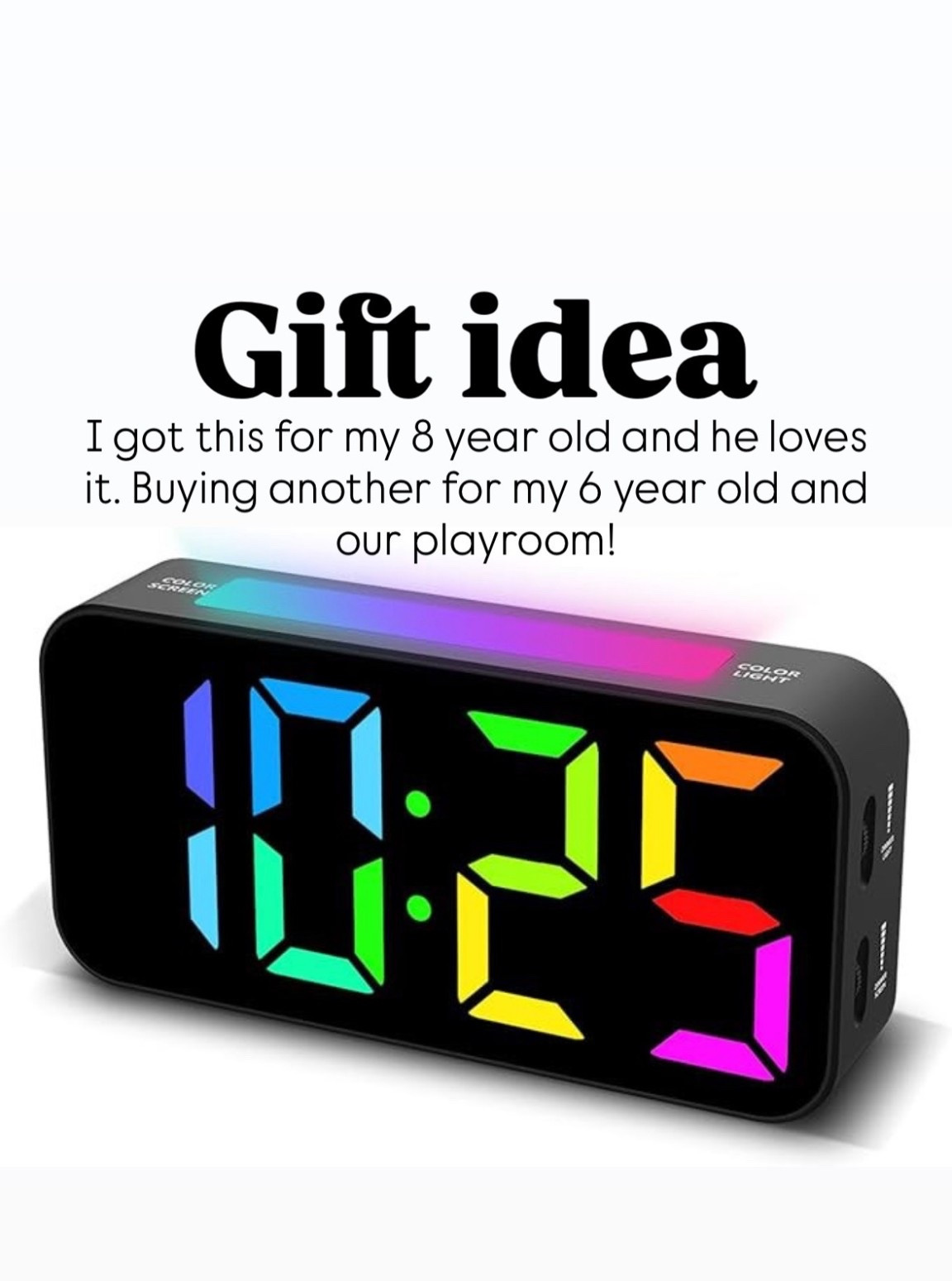 Kids gift ideas. Rainbow digital clock. Boys bedroom. 

#LTKCyberWeek #LTKKids #LTKHome