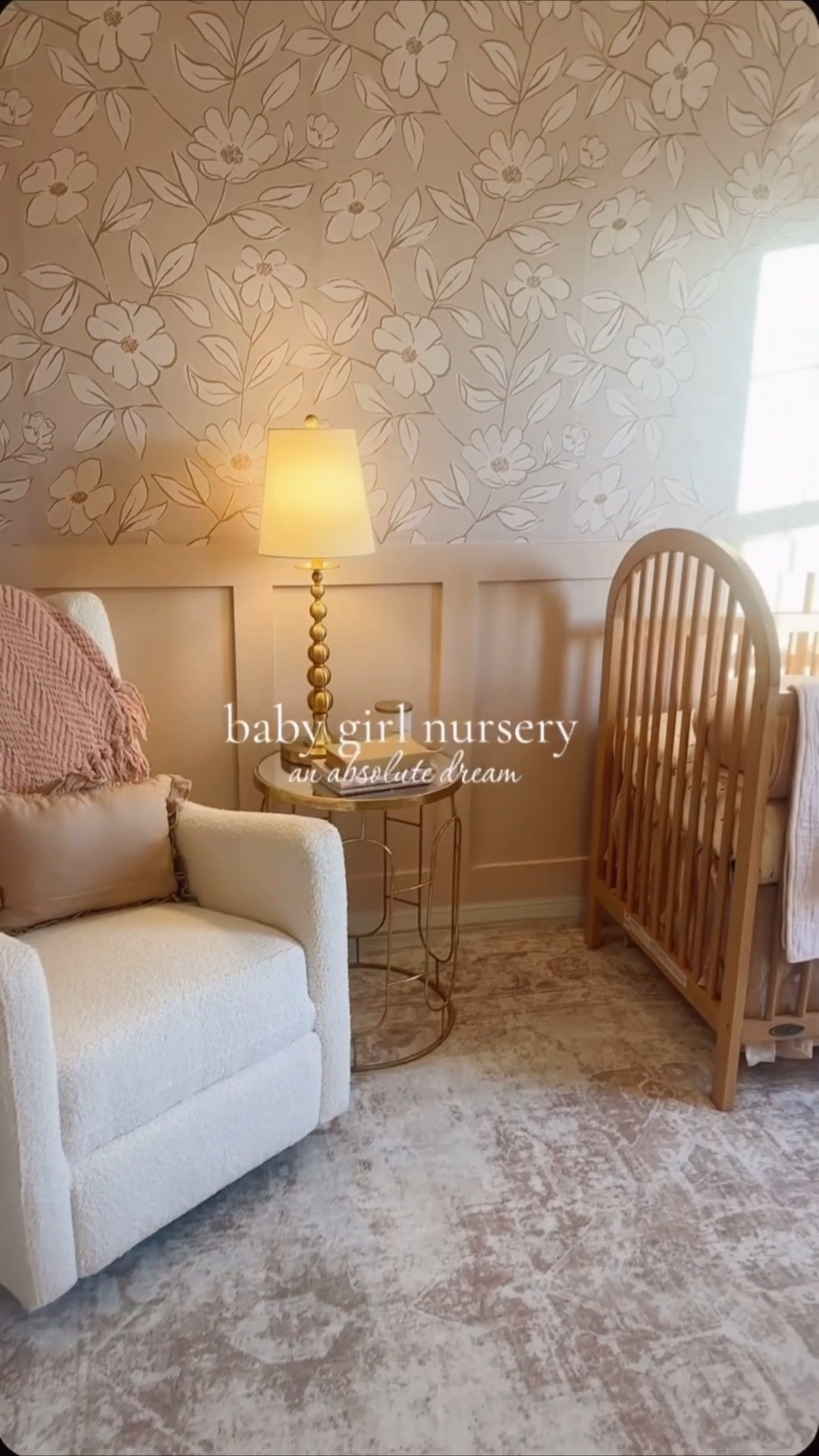 Girl nursery before + after | wall color is “malted milk” 🩰🍼🎀🧸🕊️💓

✨ Baby Girl Nursery Mood Board ✨
Designing the sweetest neutral baby girl nursery with soft beige tones, warm wood textures, floral wallpaper, cozy fabrics, and timeless vintage-inspired decor. This nursery style is calming, feminine, minimal, organic, neutral, airy, warm, and cozy — perfect for creating a peaceful space for your little one.

Sharing all the nursery furniture, neutral nursery decor, boho baby room ideas, girl nursery inspiration, light wood crib, beige nursery paint colors, floral wallpaper, dresser styling, and baby room must-haves you can shop on LTK.
If you love soft neutrals, Scandinavian vibes, natural textures, and classic girl nursery decor, this is for you. 🤍🌿

✨ Shop my baby girl nursery details on LTK:
• Neutral crib
• Matching dresser
• Cozy glider
• Organic bedding
• Floral wallpaper
• Rattan + woven accents
• Vintage-inspired mirror
• Chandelier + wall art
• Soft pillows & blankets

#nurseryinspo #babygirlnursery #neutralnursery #nurserydecorideas #ltkhome #ltkbaby #bohonursery #neutralbabyroom #nurseryorganization #vintagenursery #babynurseryinspiration #babyroomideas #newbornprep #secondtrimester #pregnancyhomedecor

nursery inspo, nursery decor, baby girl nursery, baby room ideas, neutral nursery, pink nursery, florals and feminine, timeless interiors, classic nursery, nursery organization, interior style, decor inspo

#LTKHome #LTKBaby #LTKKids