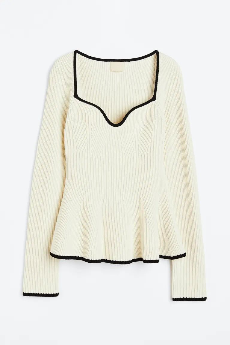 Rib-knit top | H&M (UK, MY, IN, SG, PH, TW, HK)