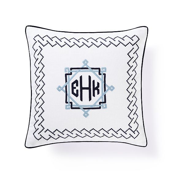 Personalized Embroidered Pillow Cover | Mark and Graham