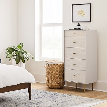 Modernist Wood & Lacquer 5-Drawer Jewelry Dresser - Winter Wood | West Elm (US)