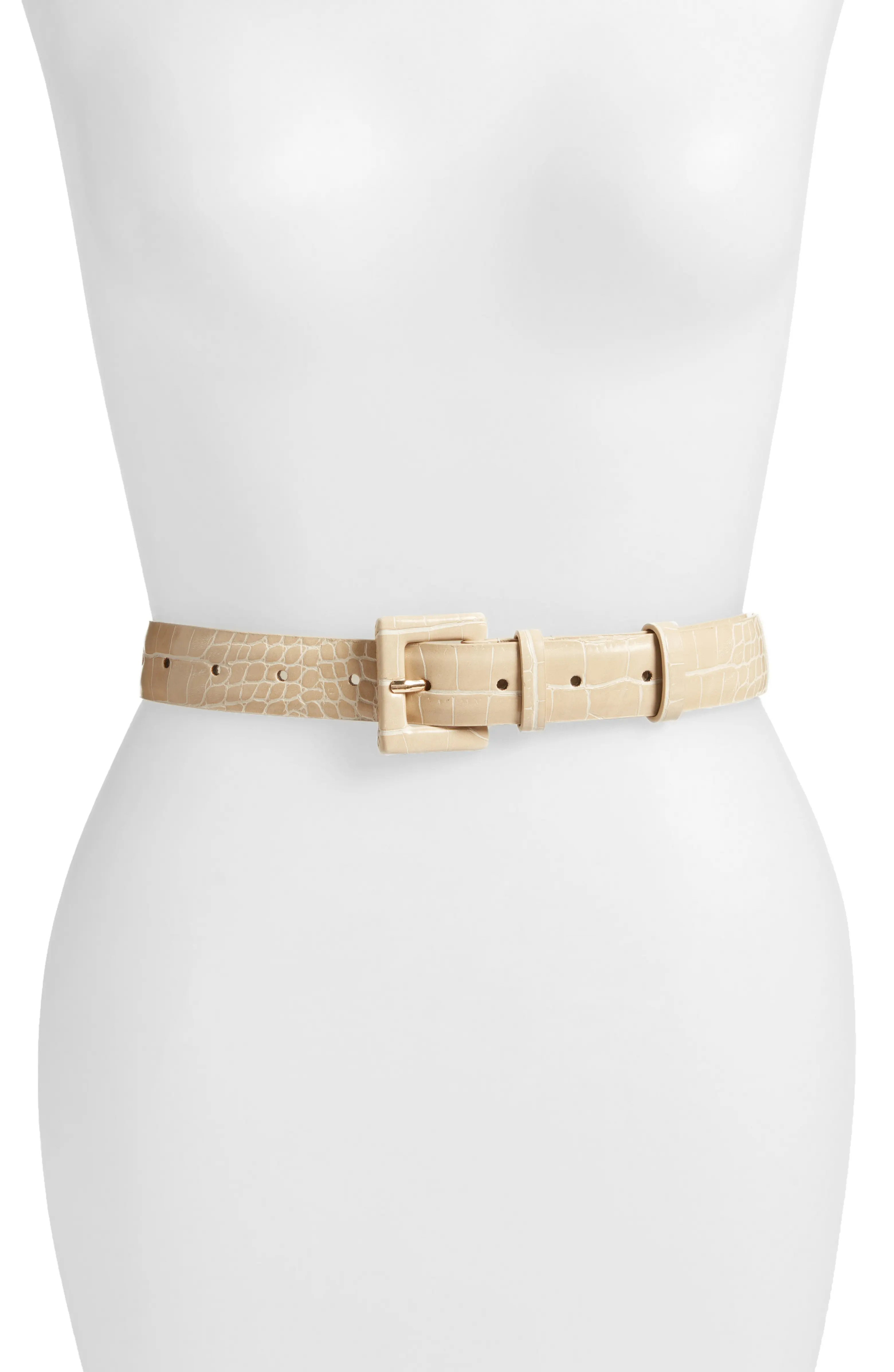 Croc Embossed Faux Leather Belt | Nordstrom