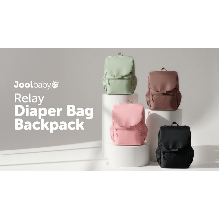 Jool Baby Relay Diaper Bag Backpack with Changing Pad – 12-Pocket Large Capacity Bag, Includes ... | Walmart (US)