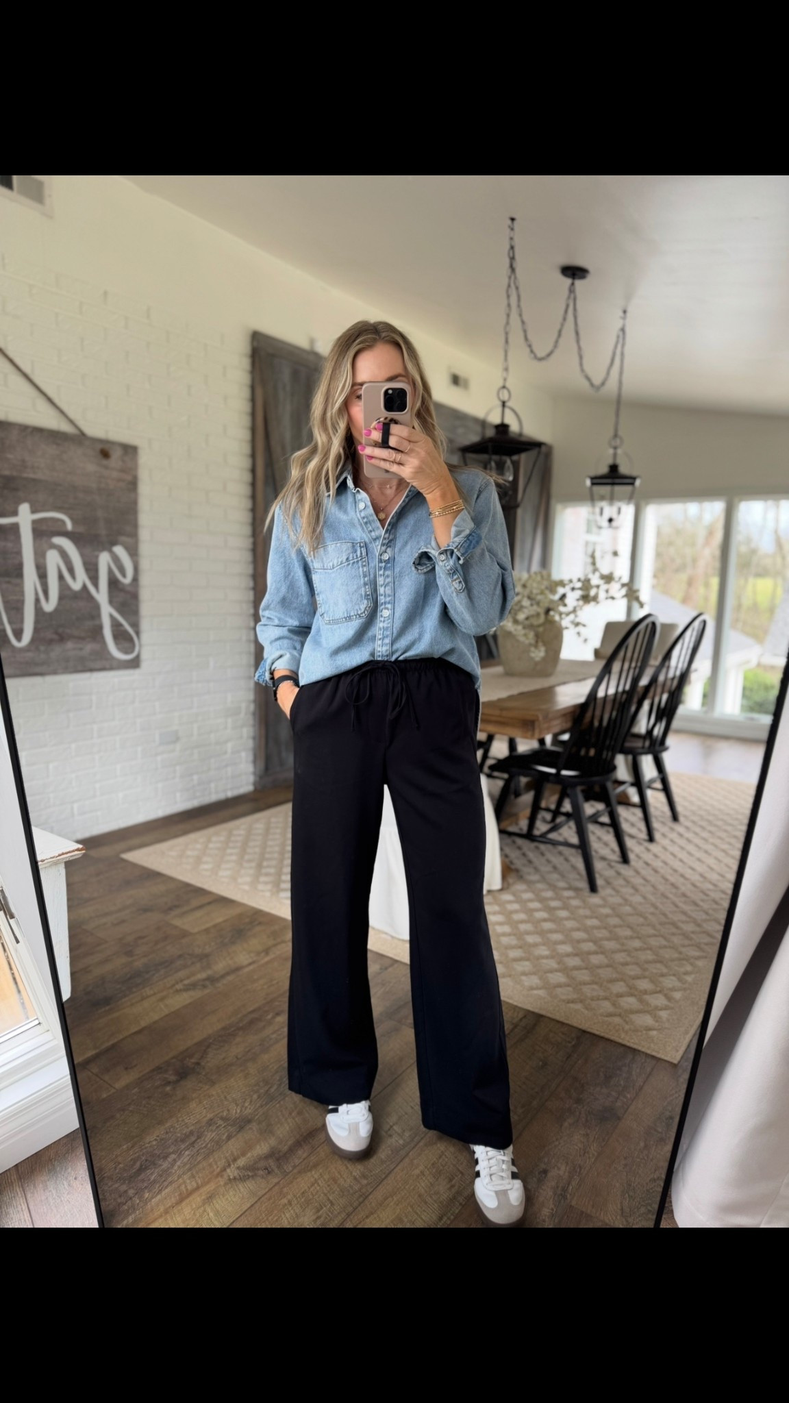 Target pull on pants. The real MVP. 
5’7”/140 size small regular length 

#LTKTall #LTKWorkwear #LTKootd