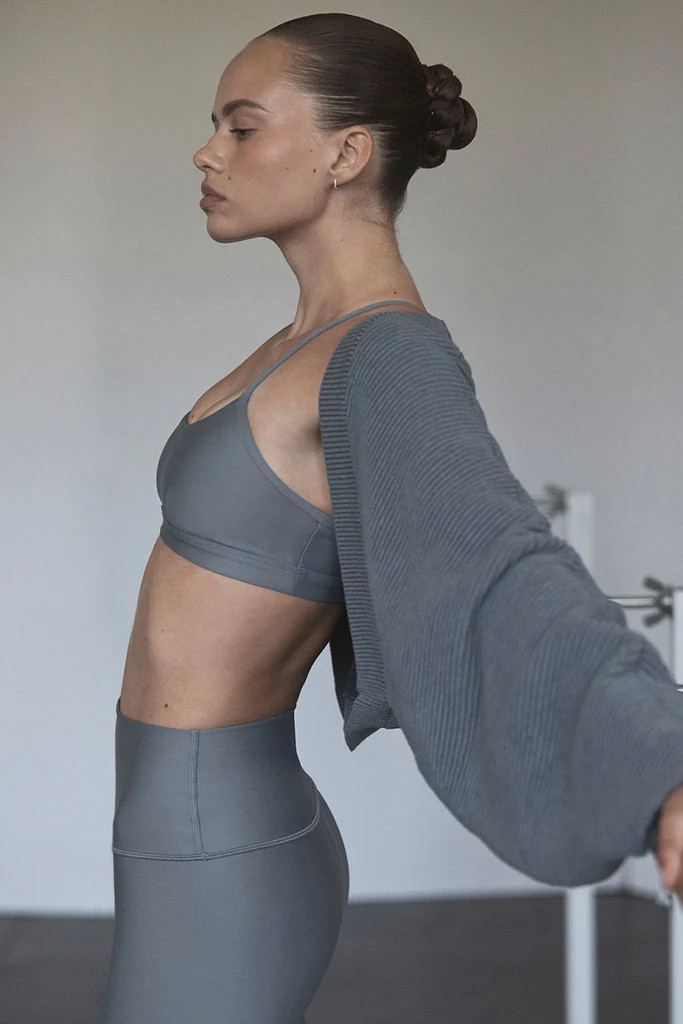 Denim Knit Shawl - Steel Grey/Anthracite | Alo Yoga
