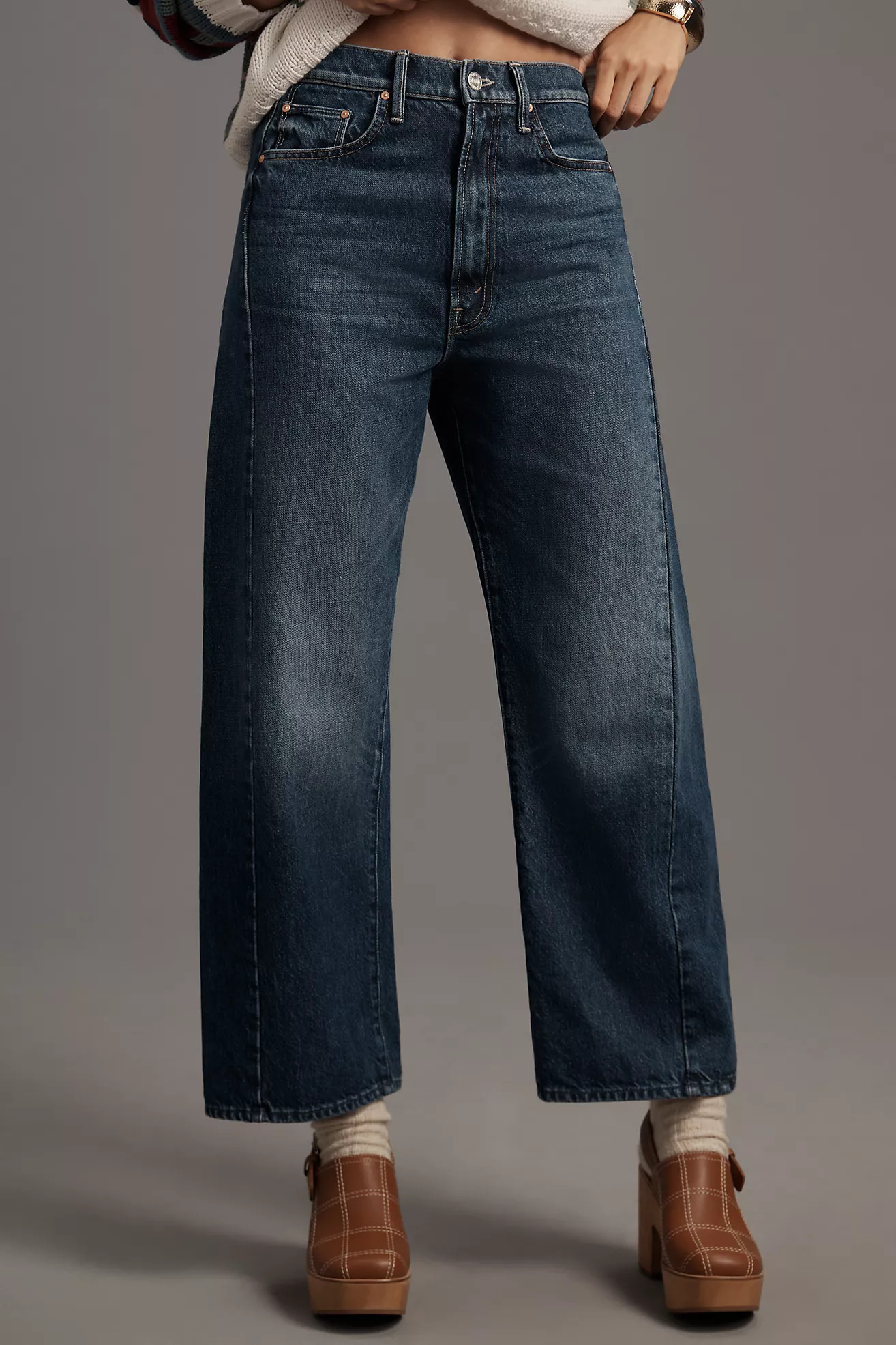 MOTHER The Half Pipe High-Rise Ankle Jeans | Anthropologie (US)