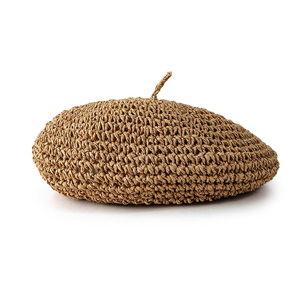 Pilipala Women's Knit Beret Hat with Fur Pom French Beret Bennie Fashion Skull Cap Winter | Amazon (US)