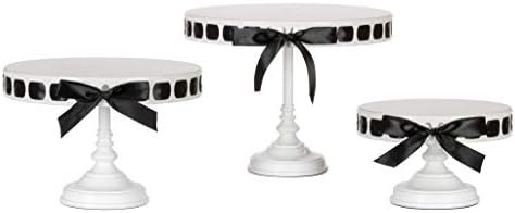 Amalfi Decor Ribbon Cake Stand Set of 3 Pack, Dessert Cupcake Pastry Candy Plate for Wedding Even... | Amazon (US)