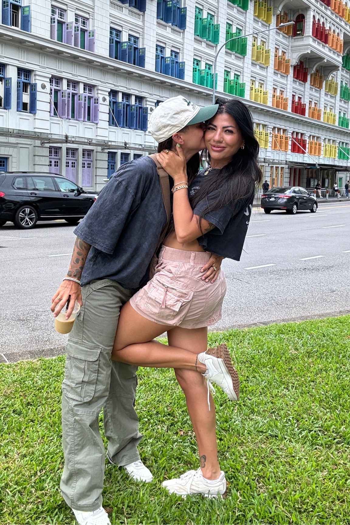 Casual outfits for a summer day! We love a cropped tee look and happened to run into this rainbow building in Singapore. Happy exploring! 

#prideoutfits #coupleoutfits #tomboyfemme

#LTKsummer #LTKtravel #LTKstyletip