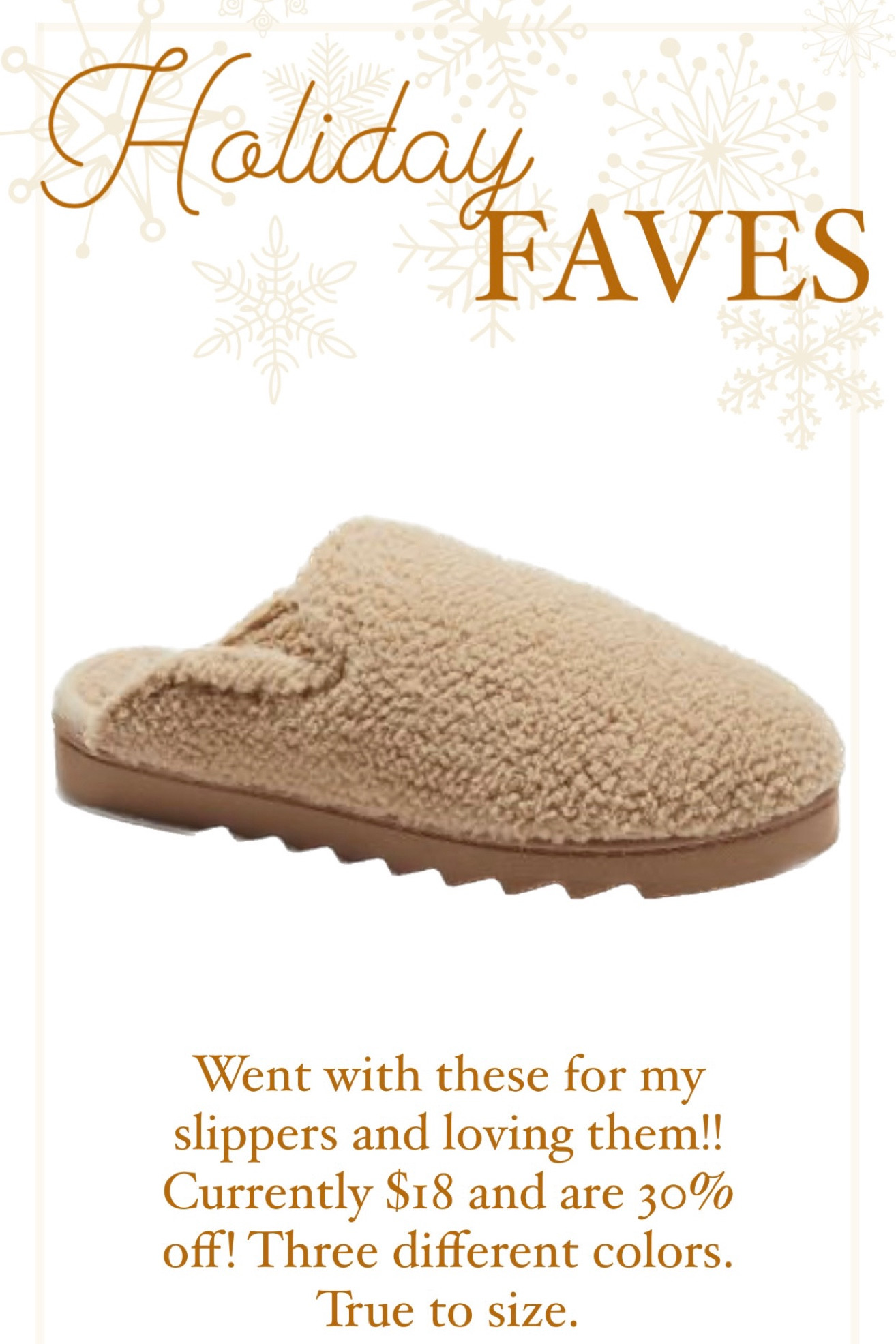 Comfortable and affordable seasonal slipper! I’m loving them!



#LTKHoliday #LTKSeasonal #LTKunder50