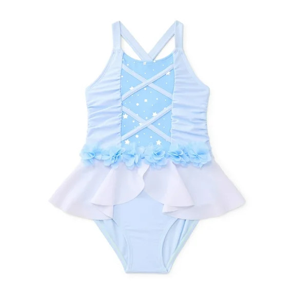 Character Toddler Girl Princess Cosplay Swimsuit, Sizes 12M-5T | Walmart (US)