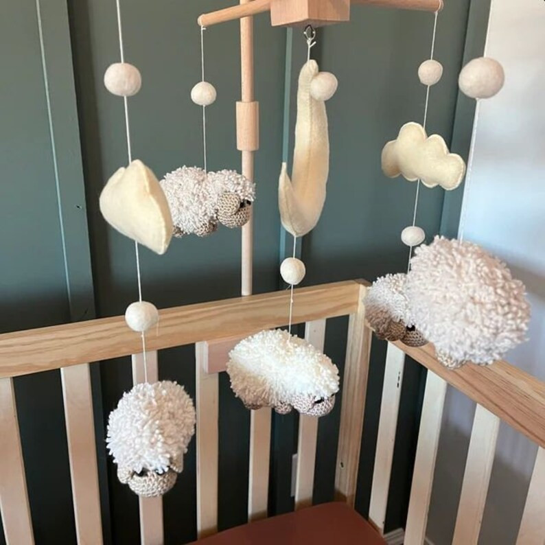 Baby Crib Mobile, Sheep Mobile, Crochet Crib Mobile, Schaf  Mobile, Bébé Mouton, Gehäkeltes Mo... | Etsy (US)