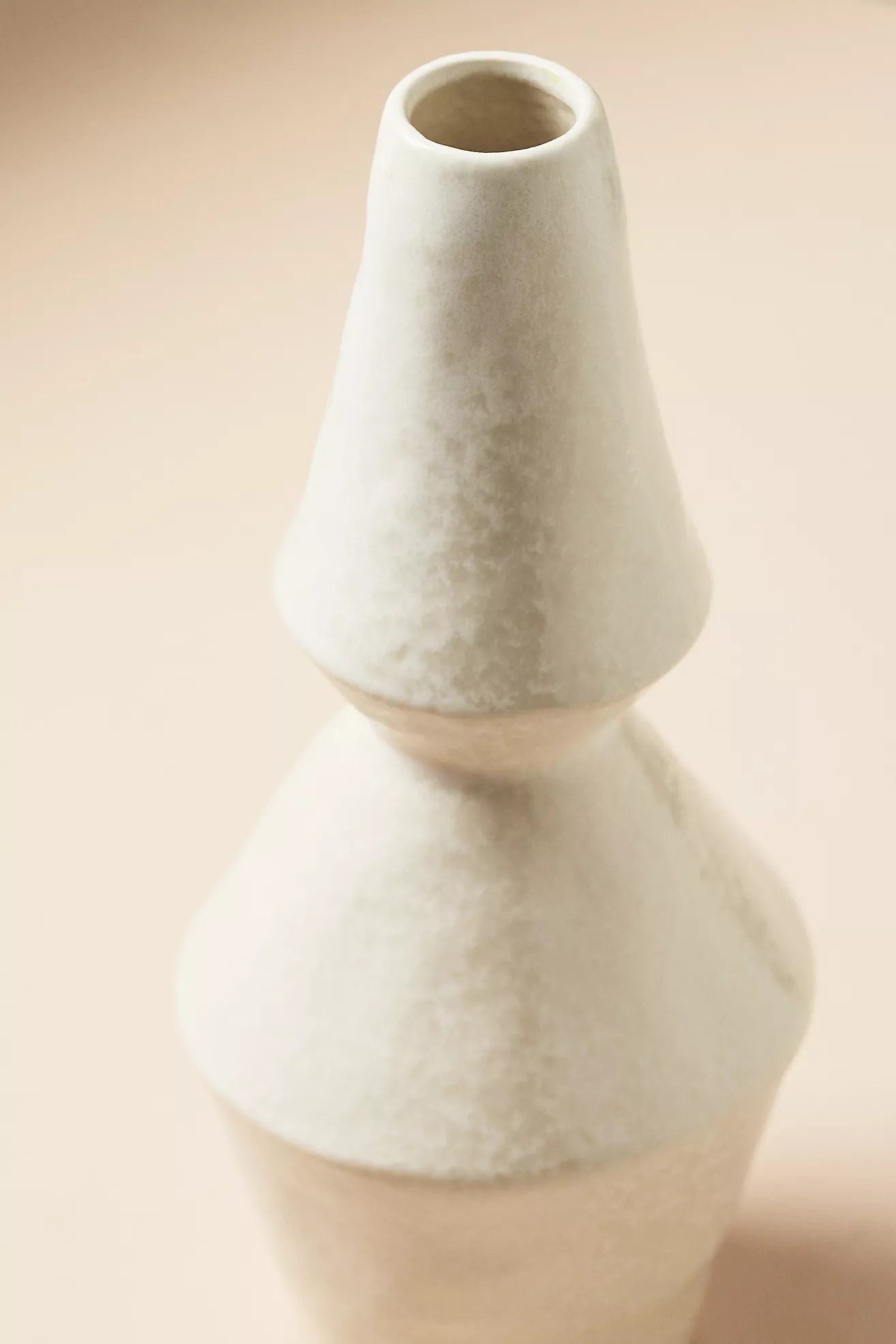 Georges Geometric White Ceramic Vase | Anthropologie (US)