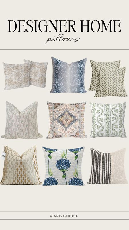 Designer home pillows! 

Living room, bedroom, home decor, throw pillows

#LTKFindsUnder100 #LTKHome #LTKStyleTip