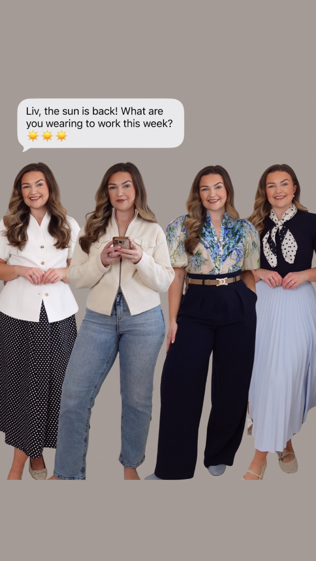 Let’s decide what we’re wearing to work! 

#LTKworkwear #LTKspring #LTKmodest