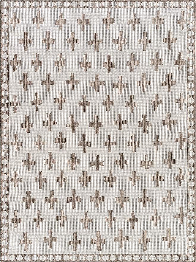 Kyna Modern Swiss Cross Geometric Large Area Rug - Contemporary Minimalist Outdoor Safe Carpet fo... | Amazon (US)