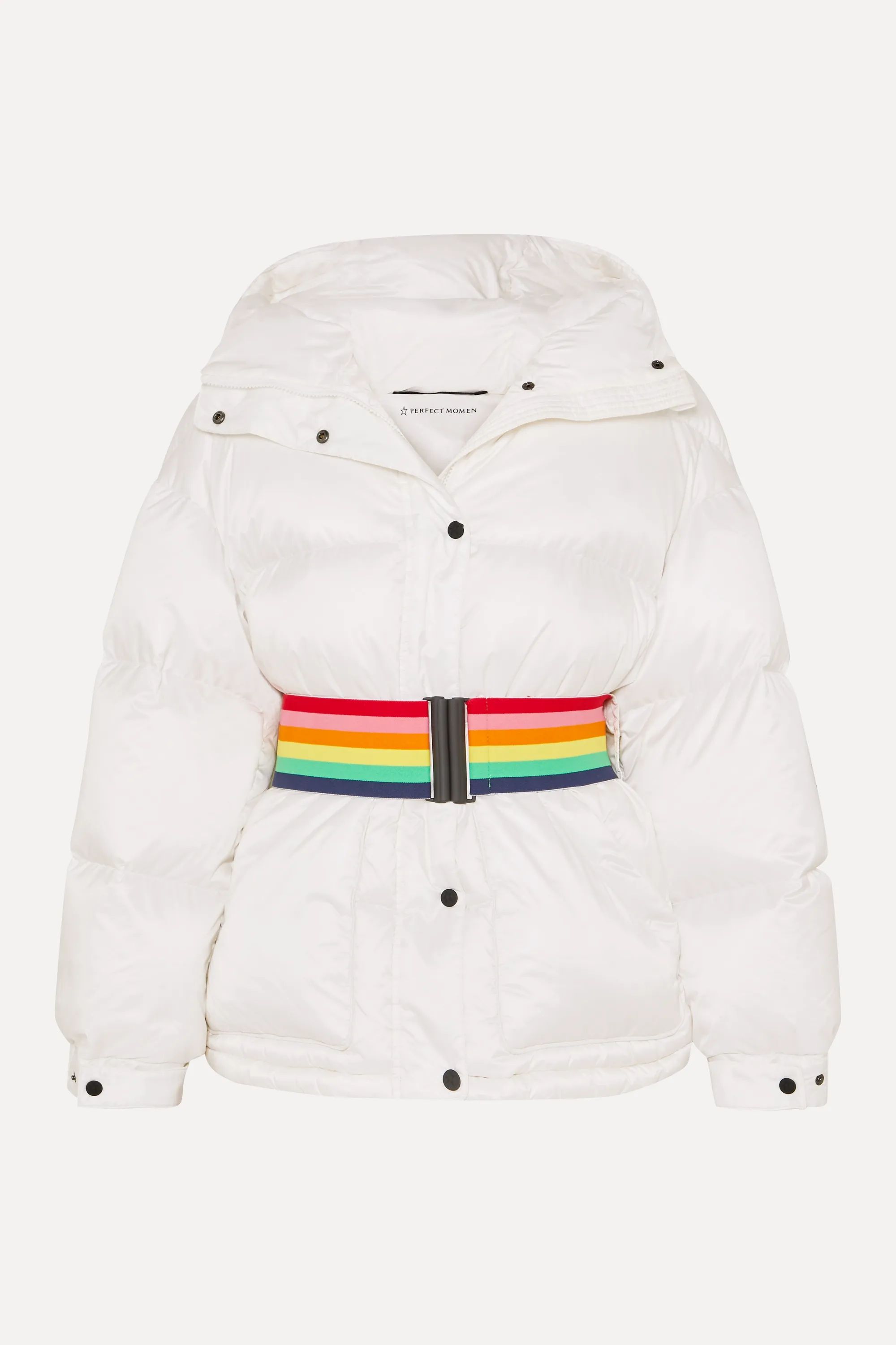 White Belted hooded quilted down ski jacket | Perfect Moment | NET-A-PORTER | NET-A-PORTER (US)